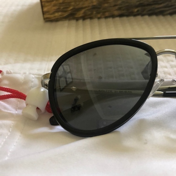 ?NWOT Del sole Black and Silver sunglasses main image 4